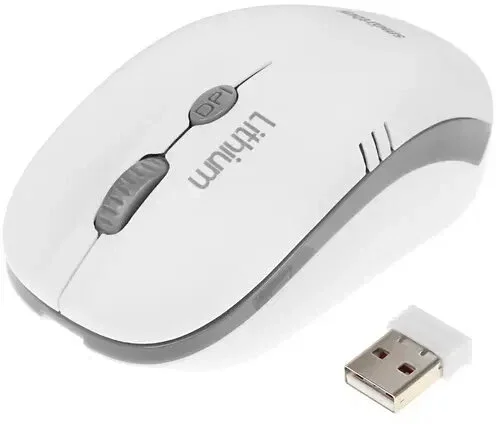 Мышь беспроводная с зарядкой от USB Smartbuy ONE 344CAG бело-серая SBM-344CAG-WG