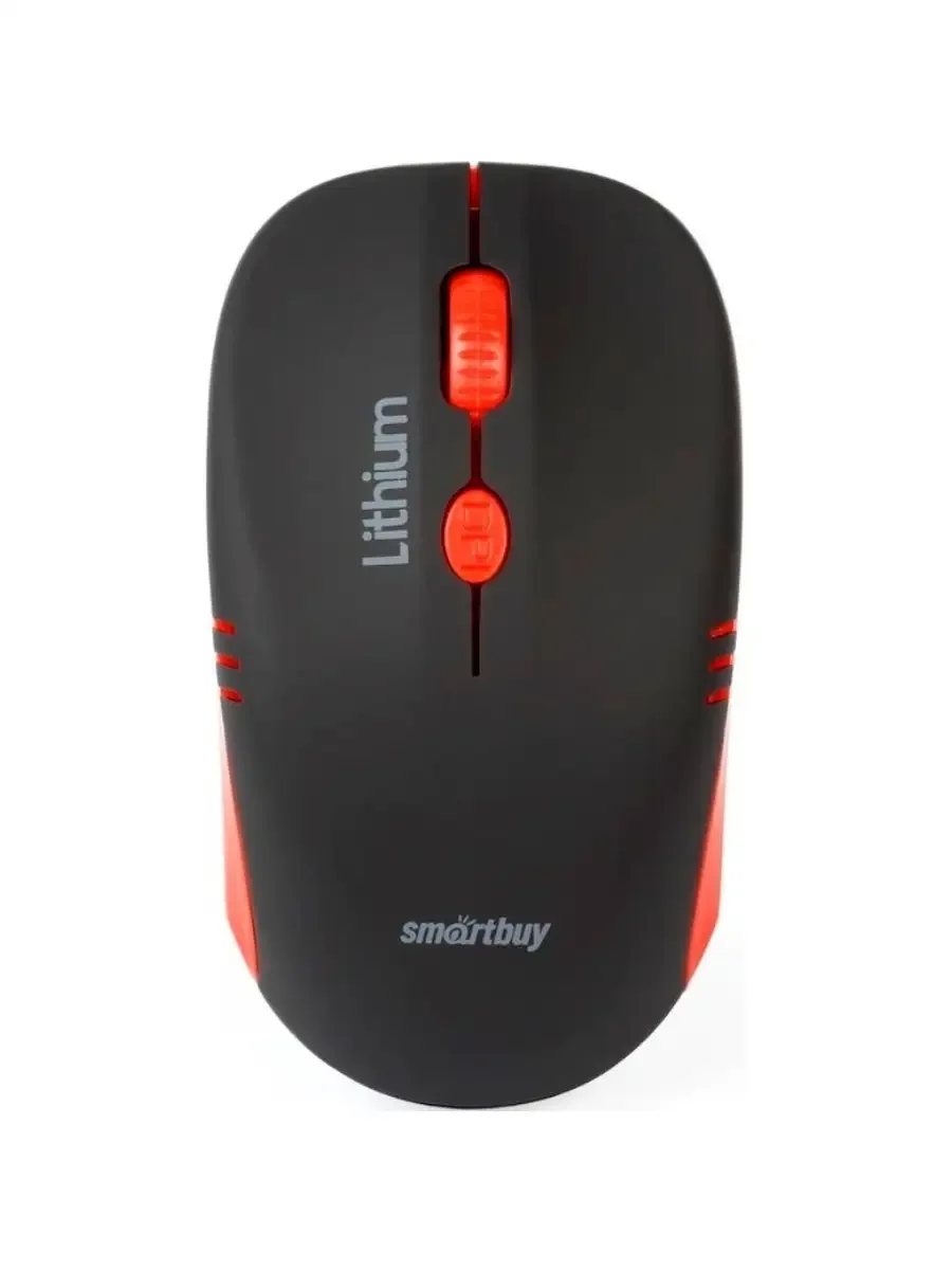 Мышь беспроводная с зарядкой от USB Smartbuy ONE 344CAG черно-красная SBM-344CAG-KR