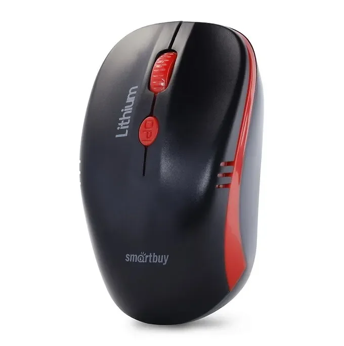 Мышь беспроводная с зарядкой от USB Smartbuy ONE 344CAG черно-красная SBM-344CAG-KR