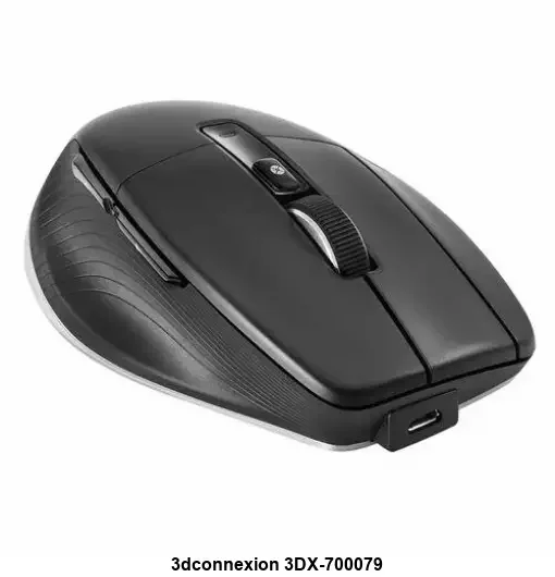 Мышь беспроводная/проводная 3Dconnexion CadMouse Pro Wireless Left (3DX-700079) черный, 7200 dpi, радиоканал, Bluetooth, USB Type-C, кнопки - 7