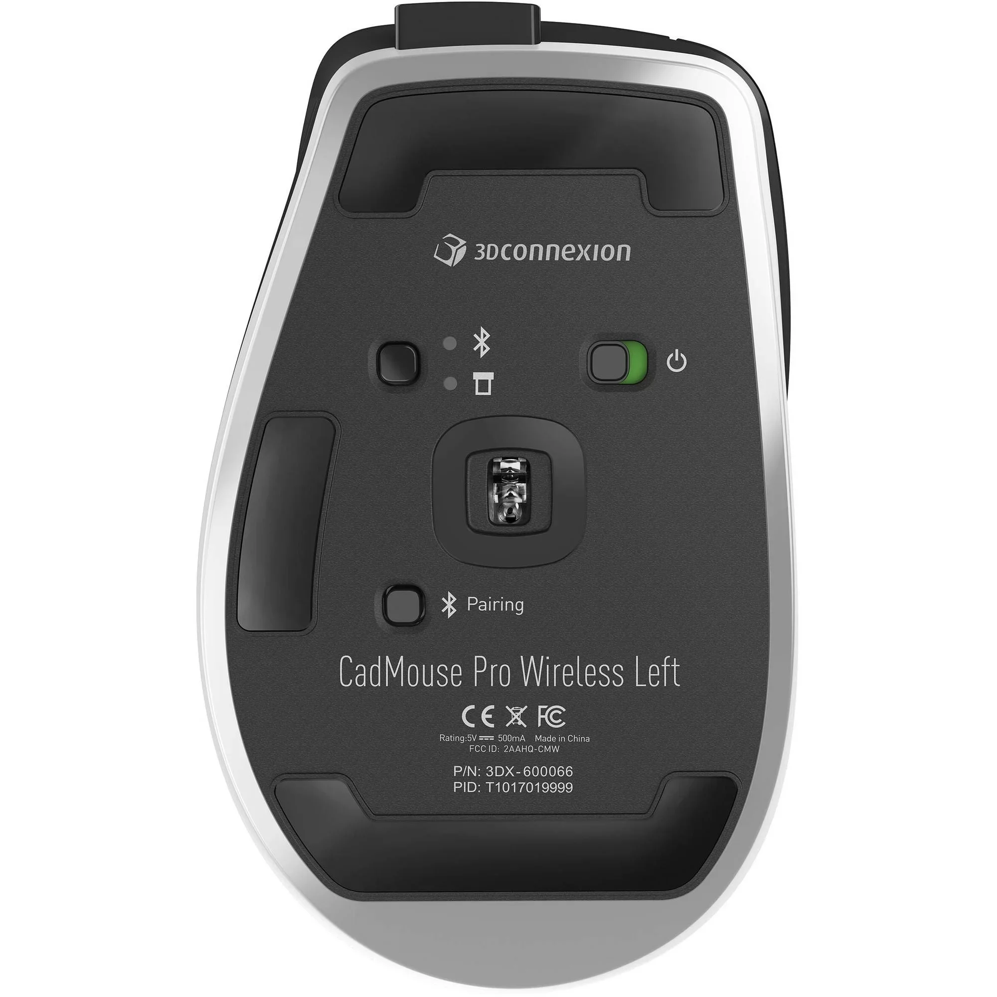 Мышь беспроводная/проводная 3Dconnexion CadMouse Pro Wireless, RTL, Right hand (341450) (3DX-700116) черный, 7200 dpi, радиоканал, Bluetooth, USB, кно
