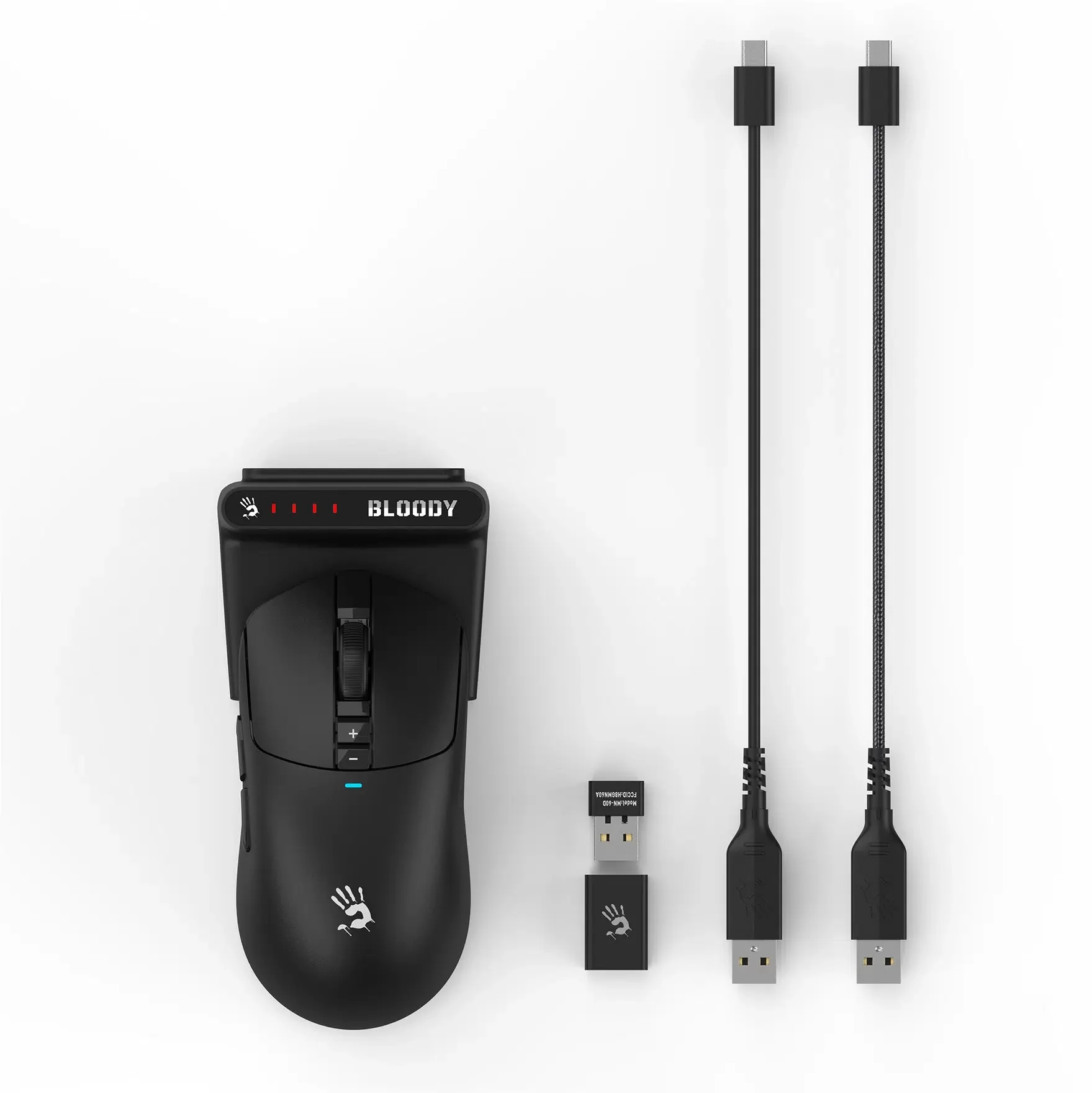 Мышь беспроводная/проводная A4Tech Bloody R72 Pro черный, 26000 dpi, радиоканал, USB/USB-C, кнопки - 7