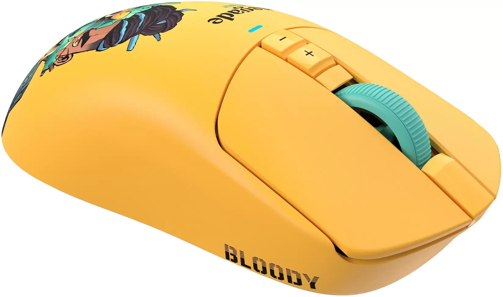 Мышь беспроводная/проводная A4Tech Bloody R72 Ultra Duo желтый, 20000 dpi, USB Type-A/Type-C, радиоканал, кнопки-7