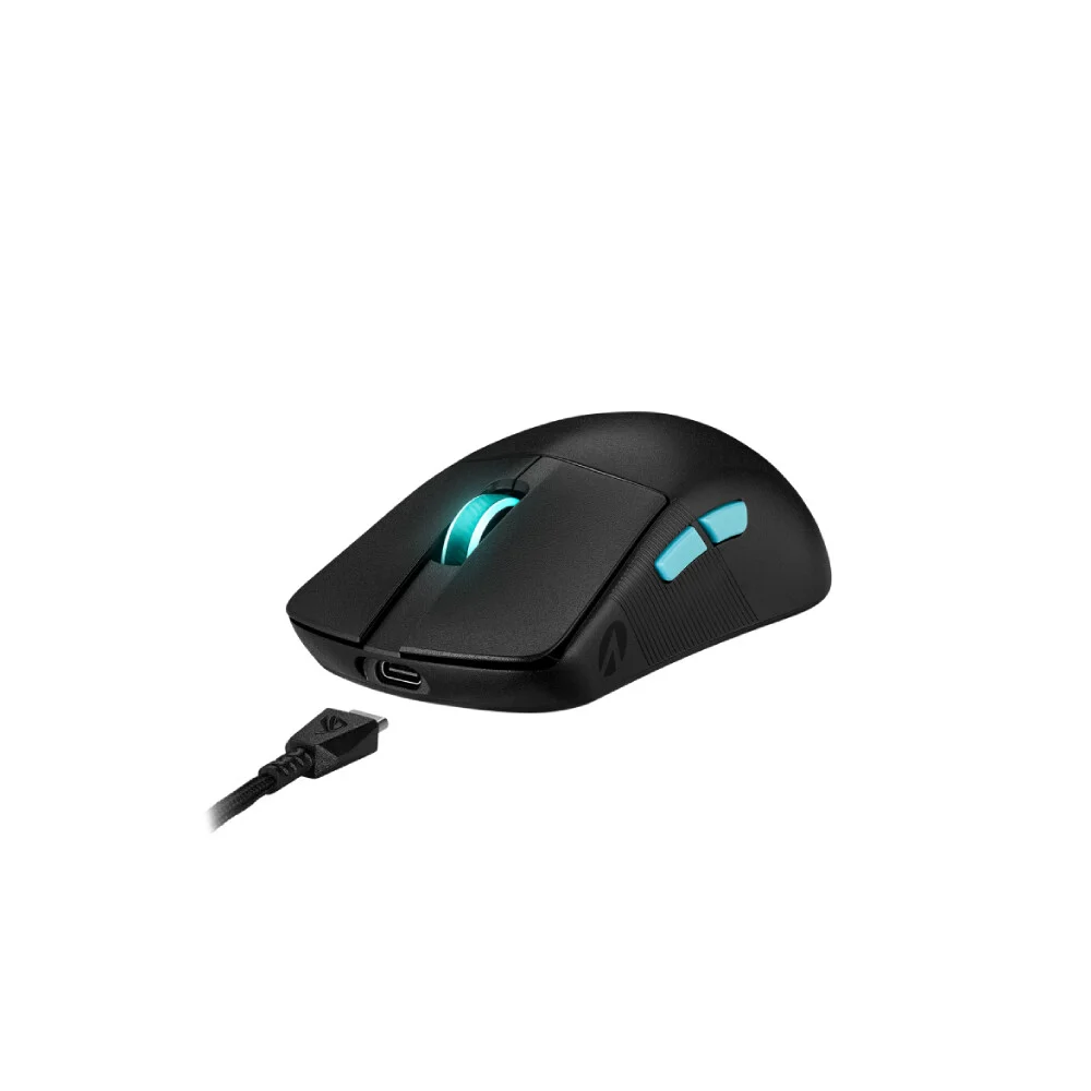 Мышь беспроводная/проводная ASUS ROG Harpe Ace Aim Lab Edition черный, 36000 dpi, радиоканал, Bluetooth, USB, кнопки - 5