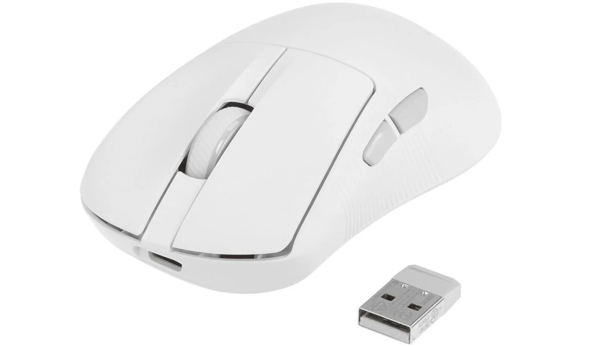 Мышь беспроводная/проводная ASUS ROG Keris II Ace белый, 42000 dpi, радиоканал, Bluetooth, USB, кнопки - 6