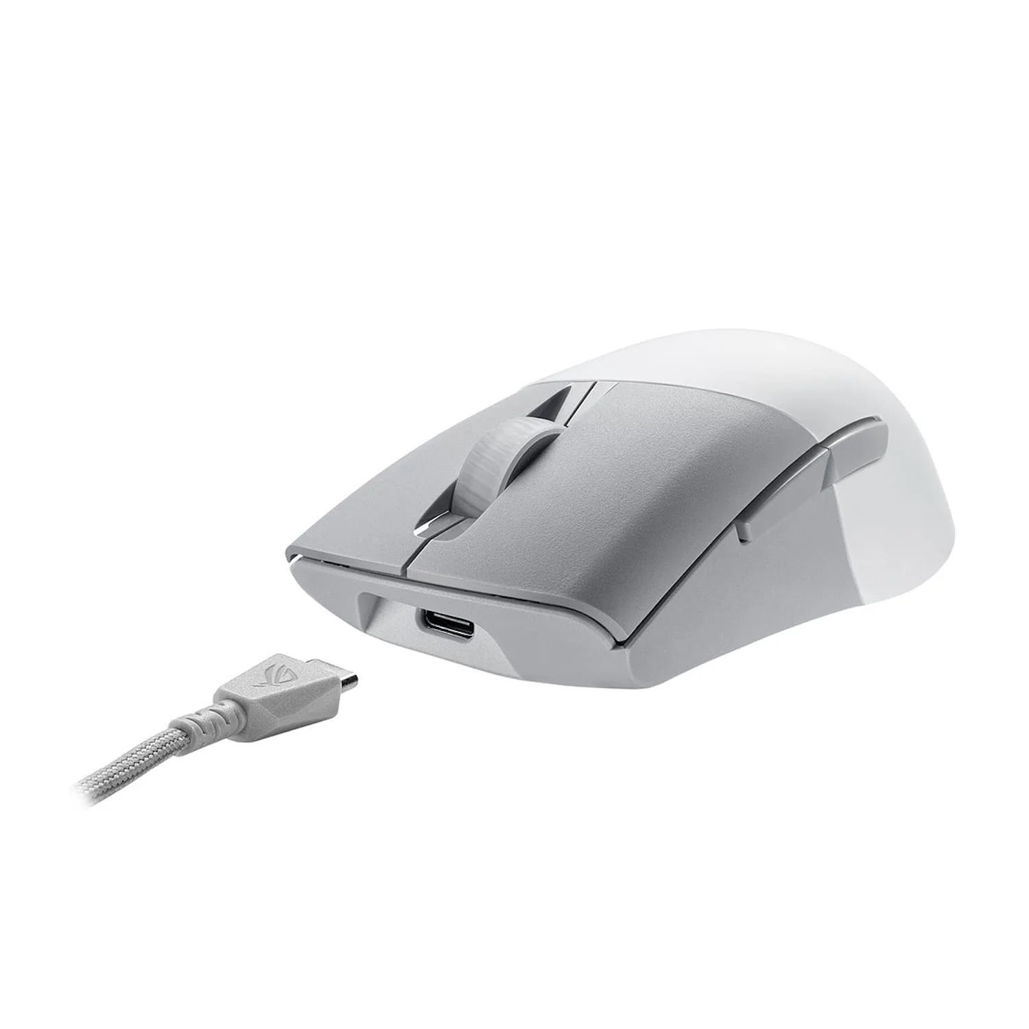 Мышь беспроводная/проводная ASUS ROG Keris Wireless AimPoint белый, 36000 dpi, радиоканал, Bluetooth, USB, кнопки - 5