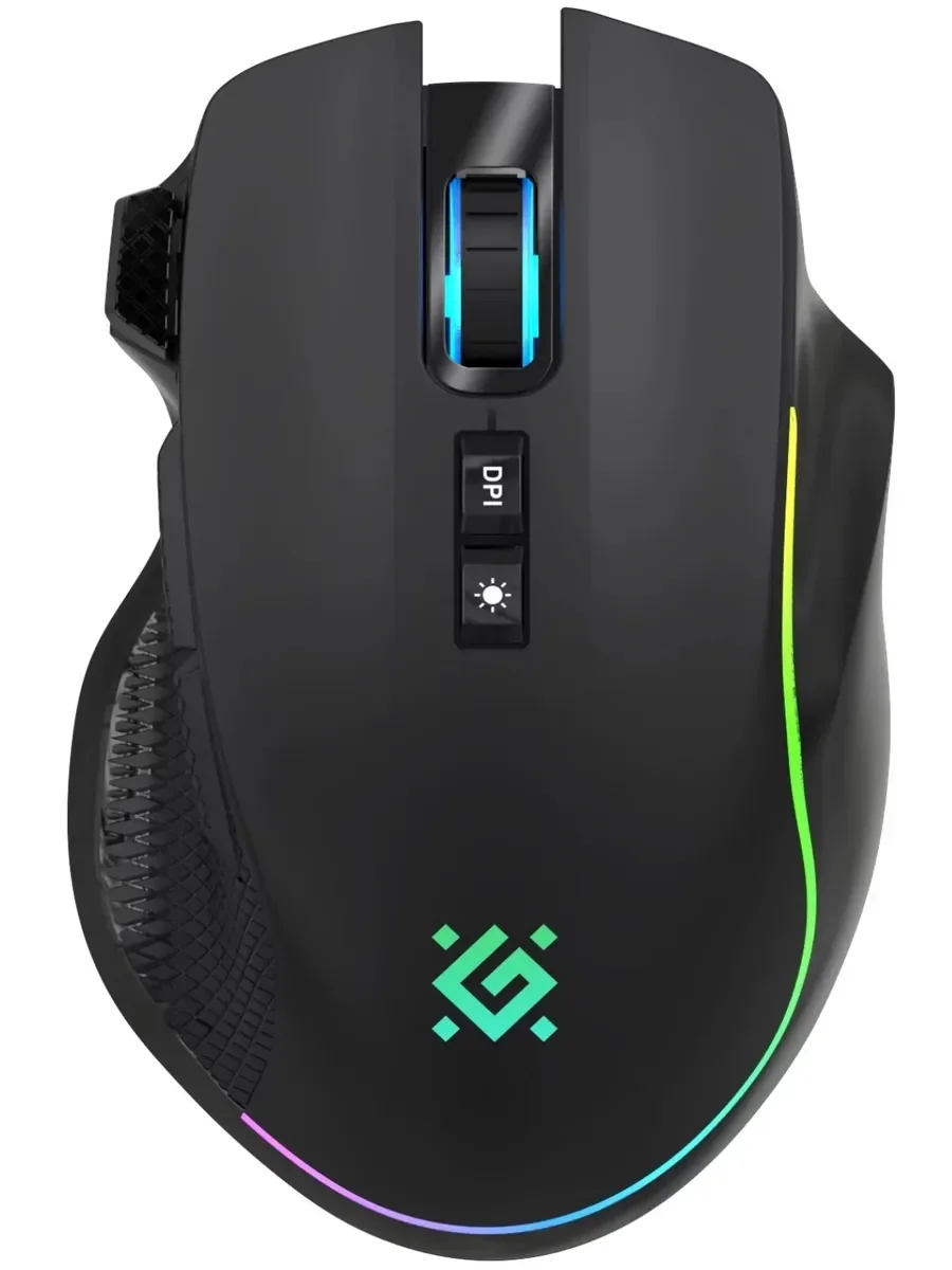 Мышь беспроводная/проводная Defender Immortal GM-421 черный, 10000 dpi, радиоканал, Bluetooth, USB, кнопки - 9