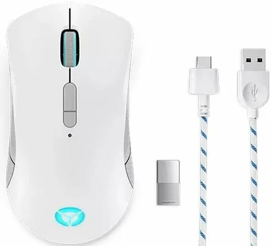Мышь беспроводная/проводная Lenovo Legion M600 белый, 16000 dpi, радиоканал, Bluetooth, USB, кнопки - 9
