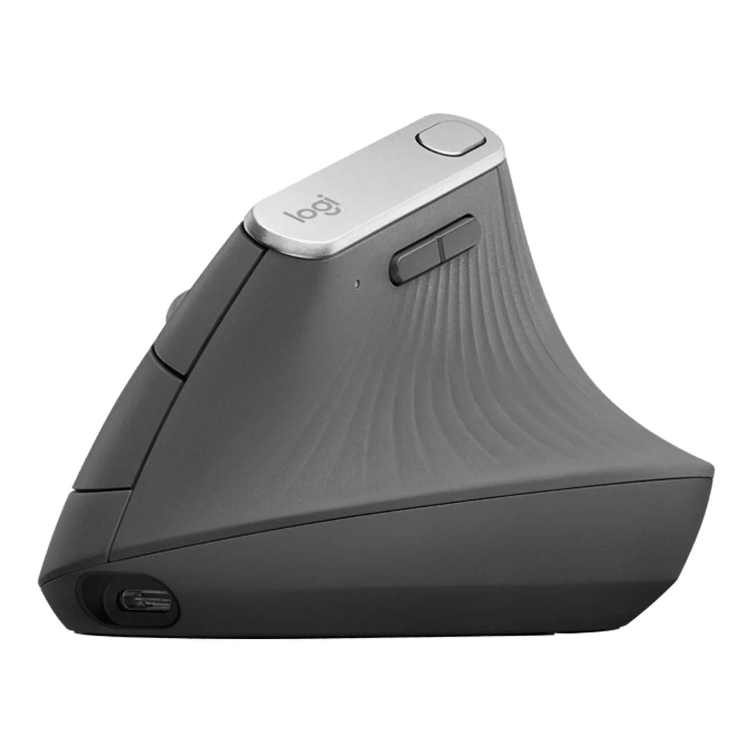 Мышь беспроводная/проводная Logitech MX Vertical графитовый, 4000 dpi, радиоканал, Bluetooth, USB, кнопки - 6