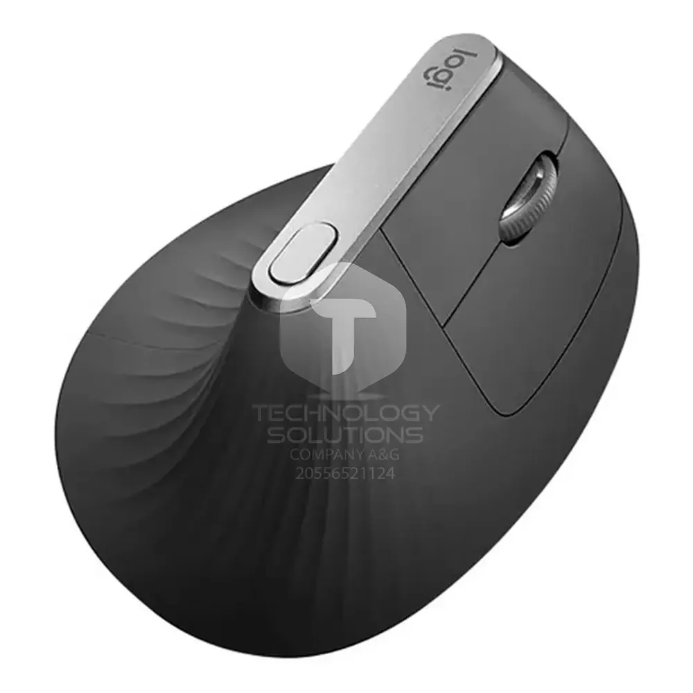 Мышь беспроводная/проводная Logitech MX Vertical графитовый, 4000 dpi, радиоканал, Bluetooth, USB, кнопки - 6