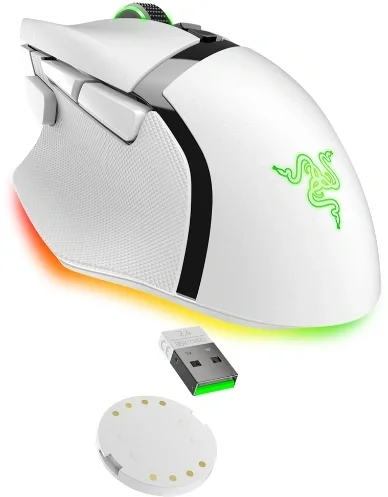 Мышь беспроводная/проводная Razer Basilisk V3 Pro 35K белый, 35000 dpi, радиоканал, Bluetooth, USB, кнопки - 11