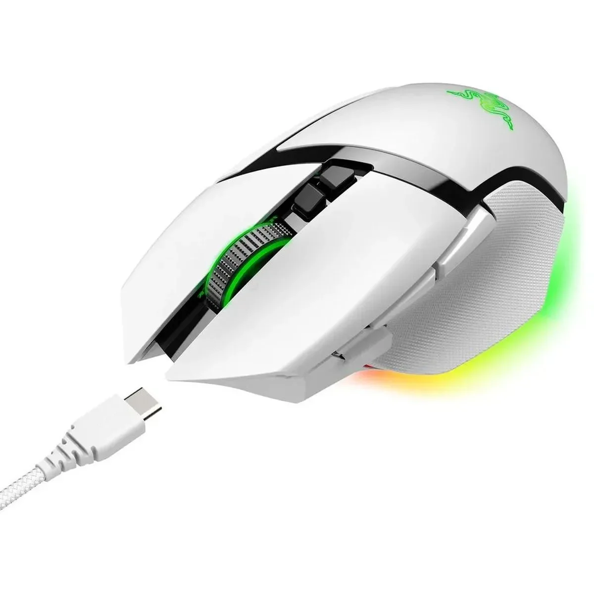 Мышь беспроводная/проводная Razer Basilisk V3 Pro 35K белый, 35000 dpi, радиоканал, Bluetooth, USB, кнопки - 11