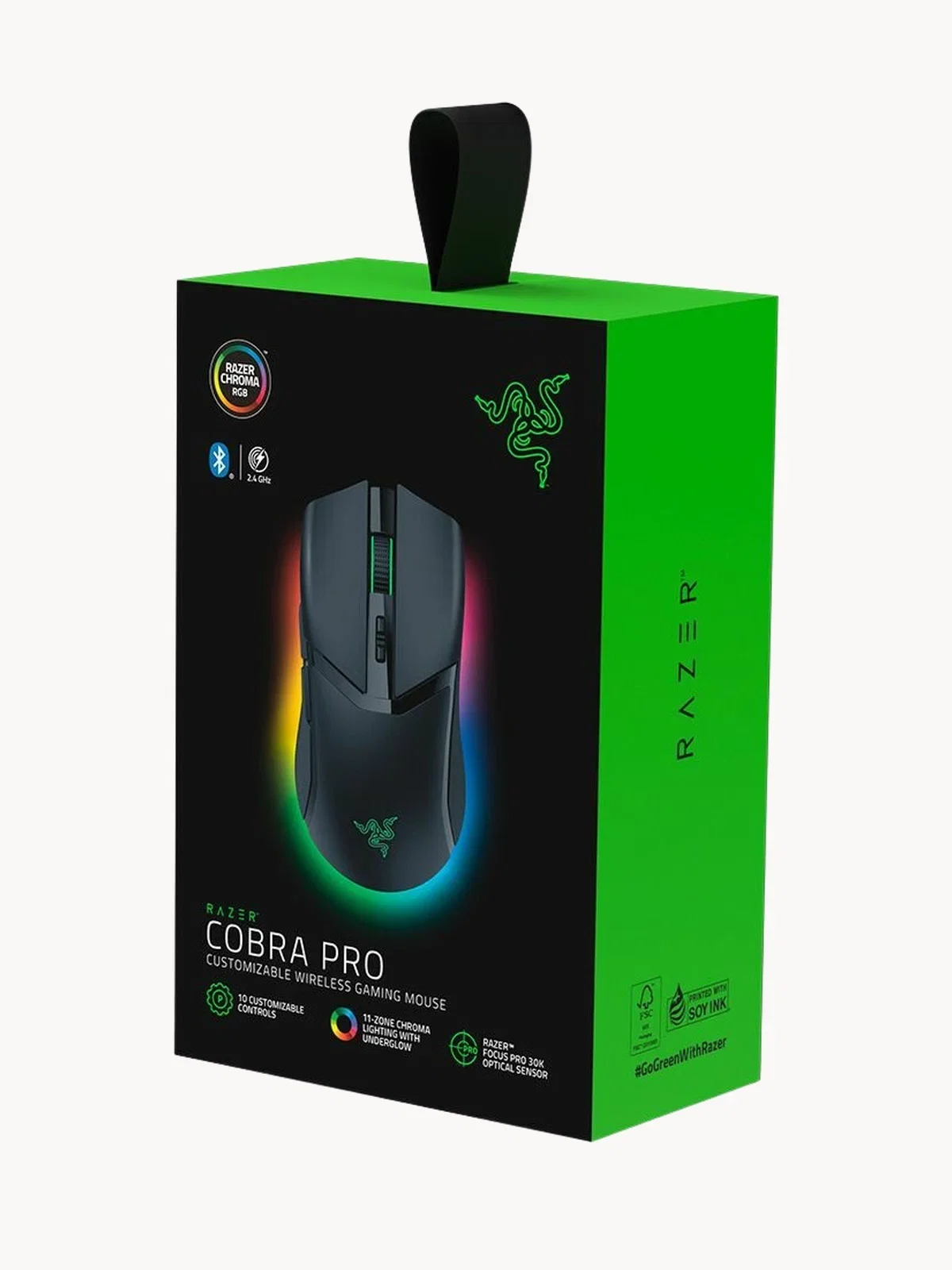 Мышь беспроводная/проводная Razer Cobra Pro черный, 30000 dpi, радиоканал, Bluetooth, USB, кнопки - 8