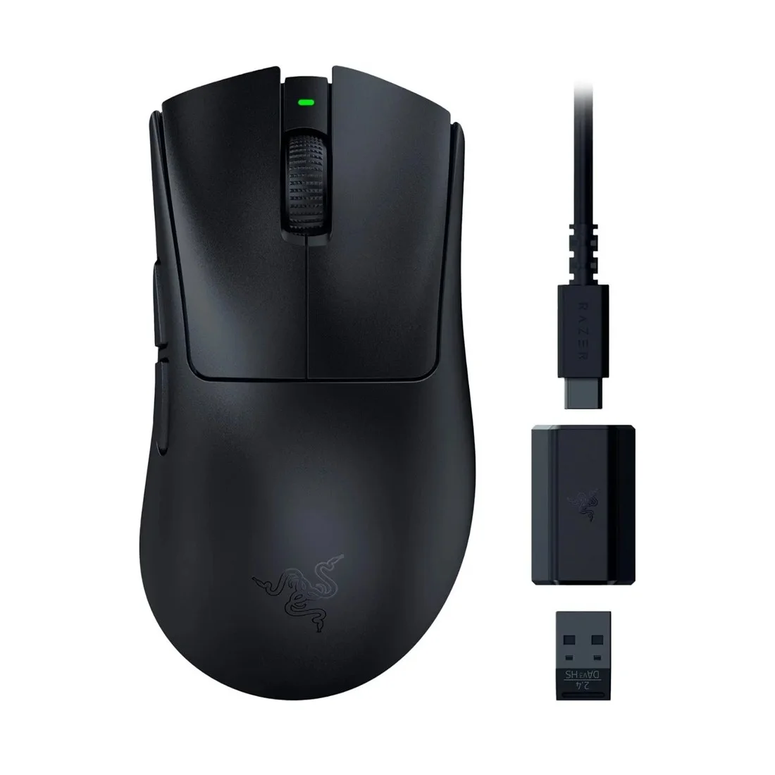 Мышь беспроводная/проводная Razer DeathAdder V3 HyperSpeed черный, 6400 dpi, радиоканал, USB, кнопки - 6