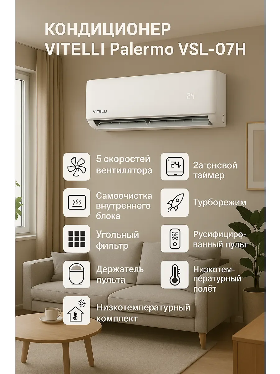 Кондиционер сплит-система Vitelli VSL-07I
