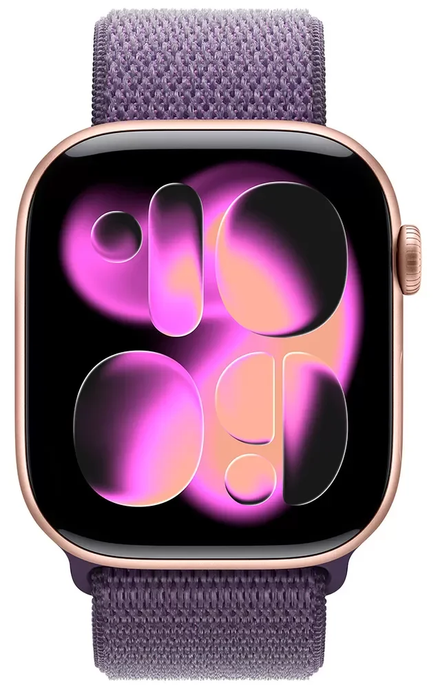 Умные часы и браслет Apple Watch S11 GPS 46mm Silver Al Case /Purple Fog SB - M/L MEVA4X/A A3333