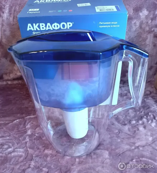 Фильтр для воды Аквафор Гарри А5  синий, 3,9 л,  0,2 л/мин ресурс 350 л