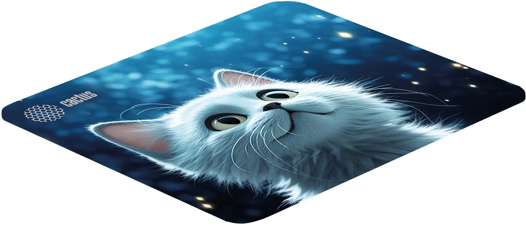 Коврик для мыши Cactus белый Cat 220x180x2мм (CS-MPC-P06XS)