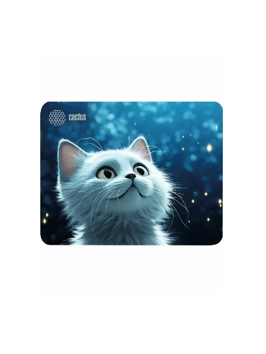 Коврик для мыши Cactus белый Cat 220x180x2мм (CS-MPC-P06XS)