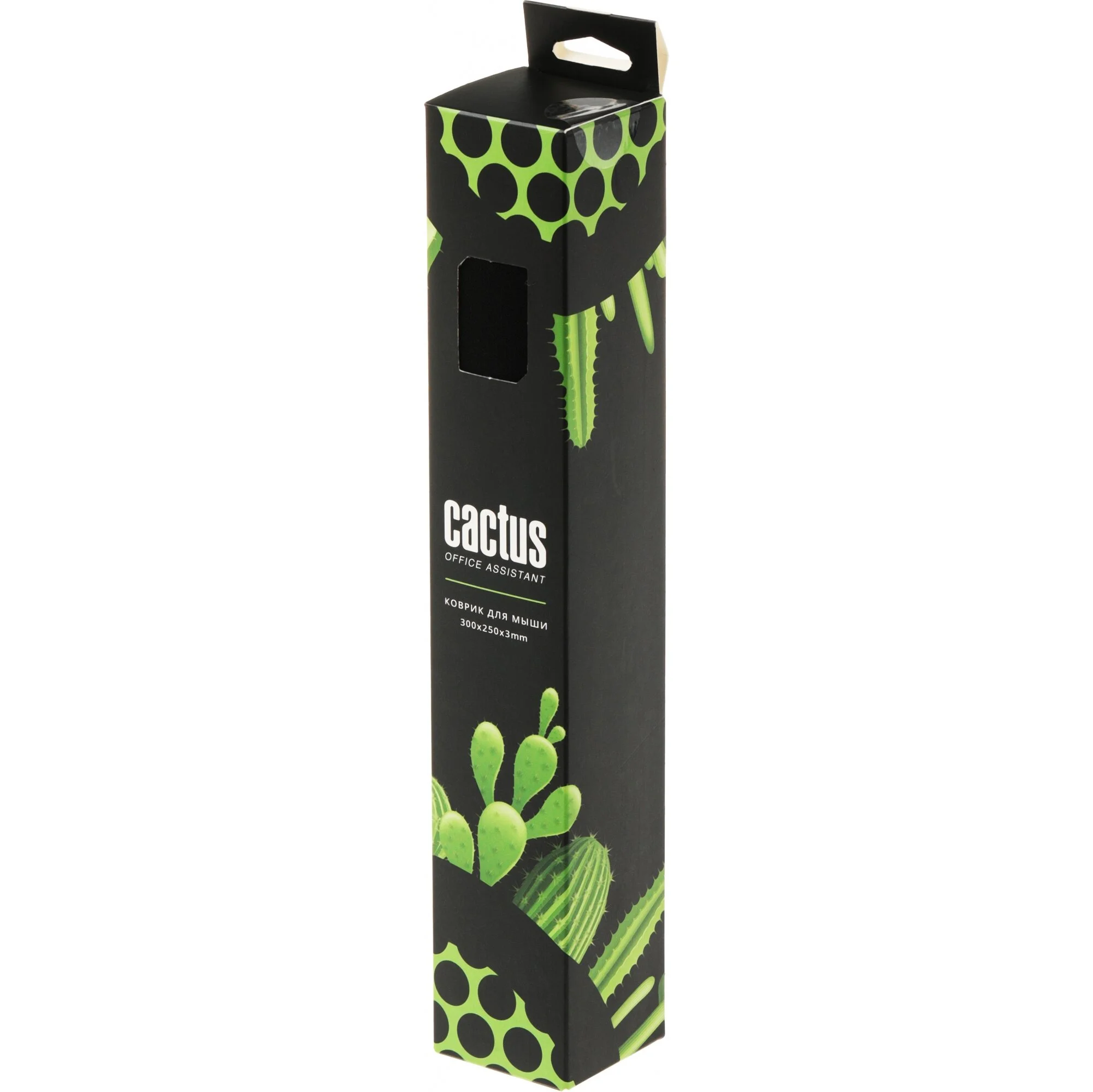 Коврик для мыши Cactus черный 300x250x3мм (CS-MPC-D01M)