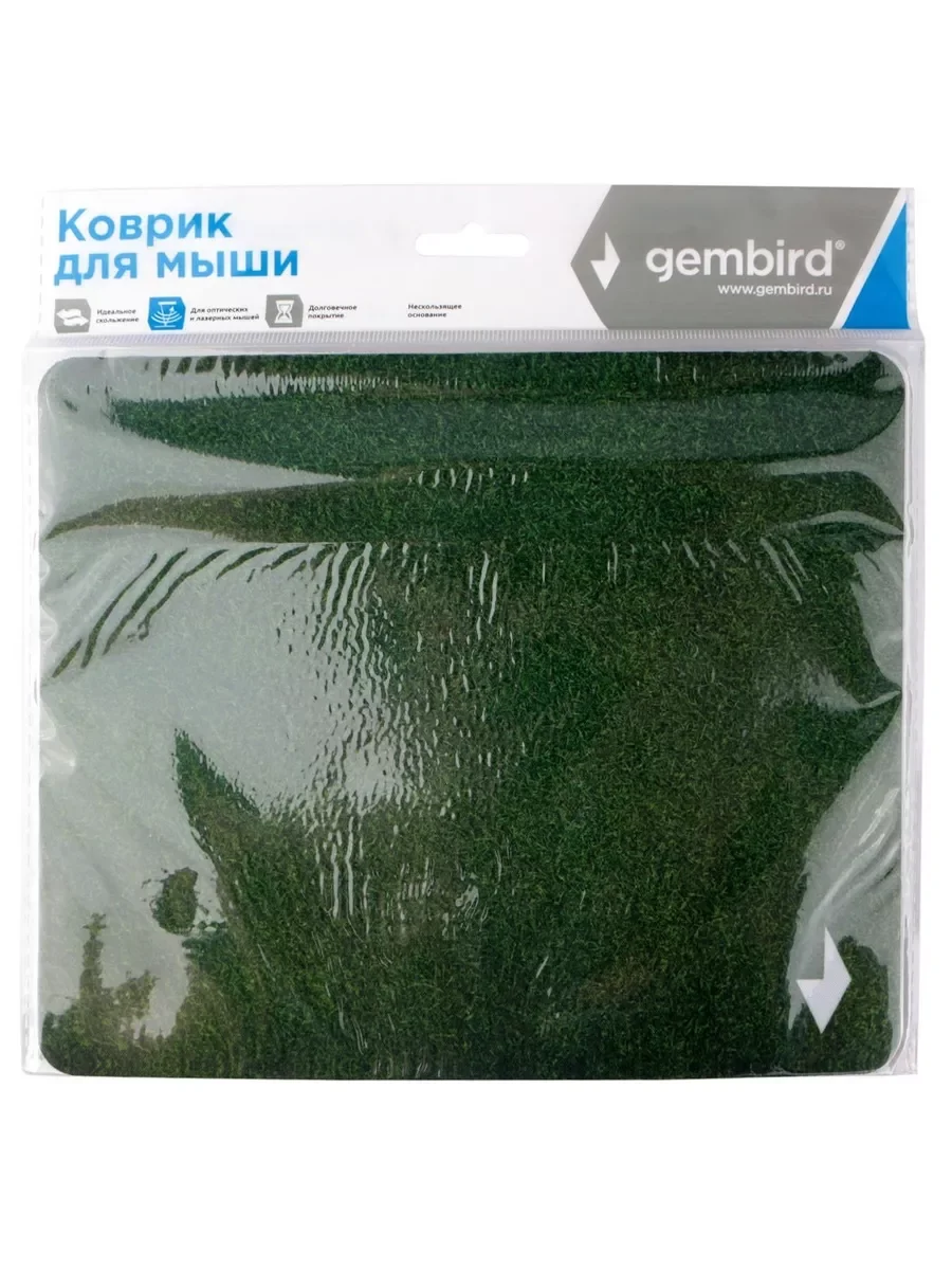 Коврик для мыши Gembird MP-GRASS, рисунок "трава", размеры 220x180x1мм, полиэстер/резина