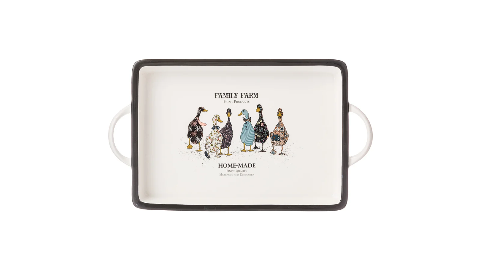 БЛЮДО С РУЧКАМИ LEFARD "FAMILY FARM" ПРЯМОУГ. 35,5*20*4 СМ 1000 МЛ (КОР=12ШТ.)