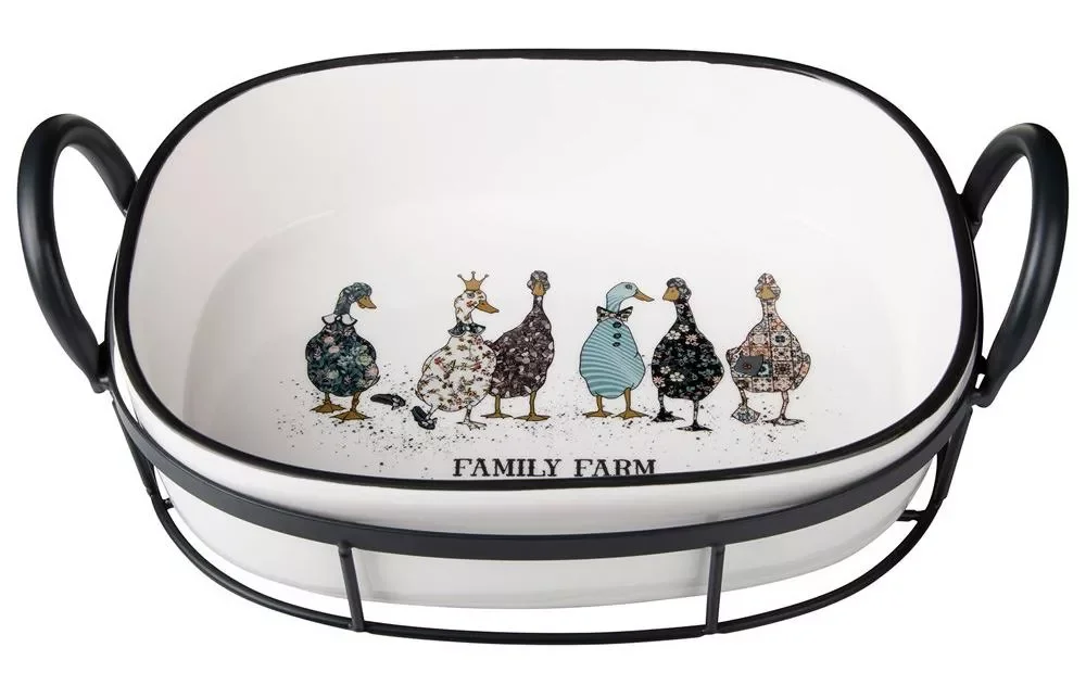 ФОРМА НА МЕТАЛ.ПОДСТАВКЕ LEFARD "FAMILY FARM" 30*19*9,5 CM 1800 МЛ