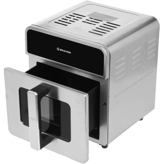 Аэрогриль BRAYER 2052BR, 1700 Вт,10 л, t. 200С, 2 тэна, LED-дисплей, 12 программ, корпус металл