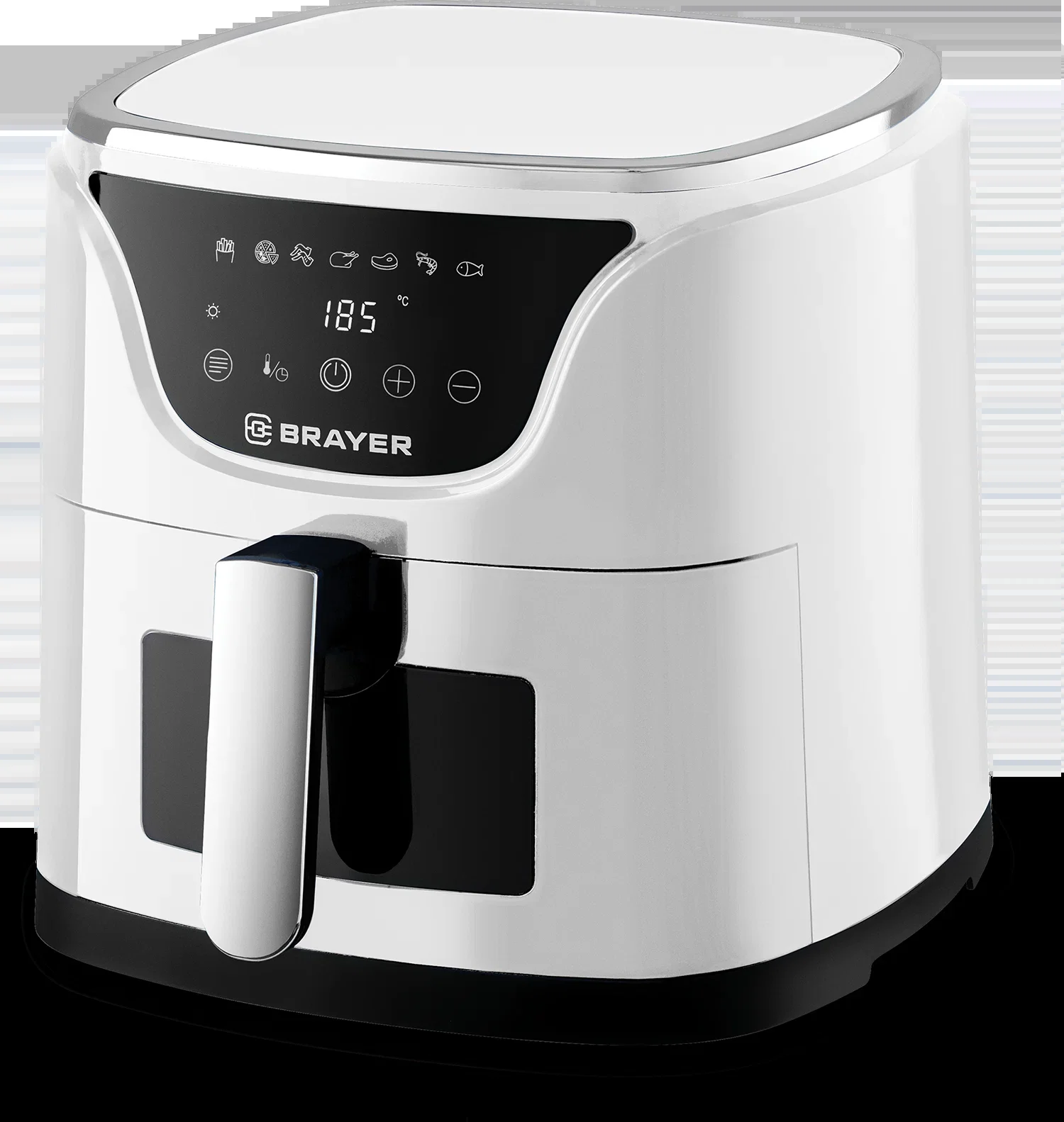 Аэрогриль BRAYER BR2036WH,1500 Вт,5 л, t. 200С, съемная решетка, таймер, LCD-дисплей, 7 программ