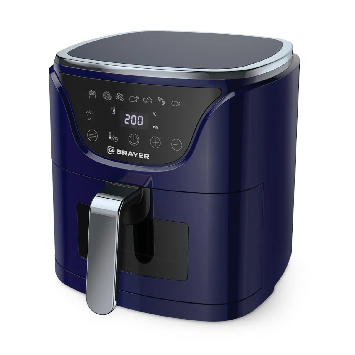 Аэрогриль BRAYER BR2036WH,1500 Вт,5 л, t. 200С, съемная решетка, таймер, LCD-дисплей, 7 программ