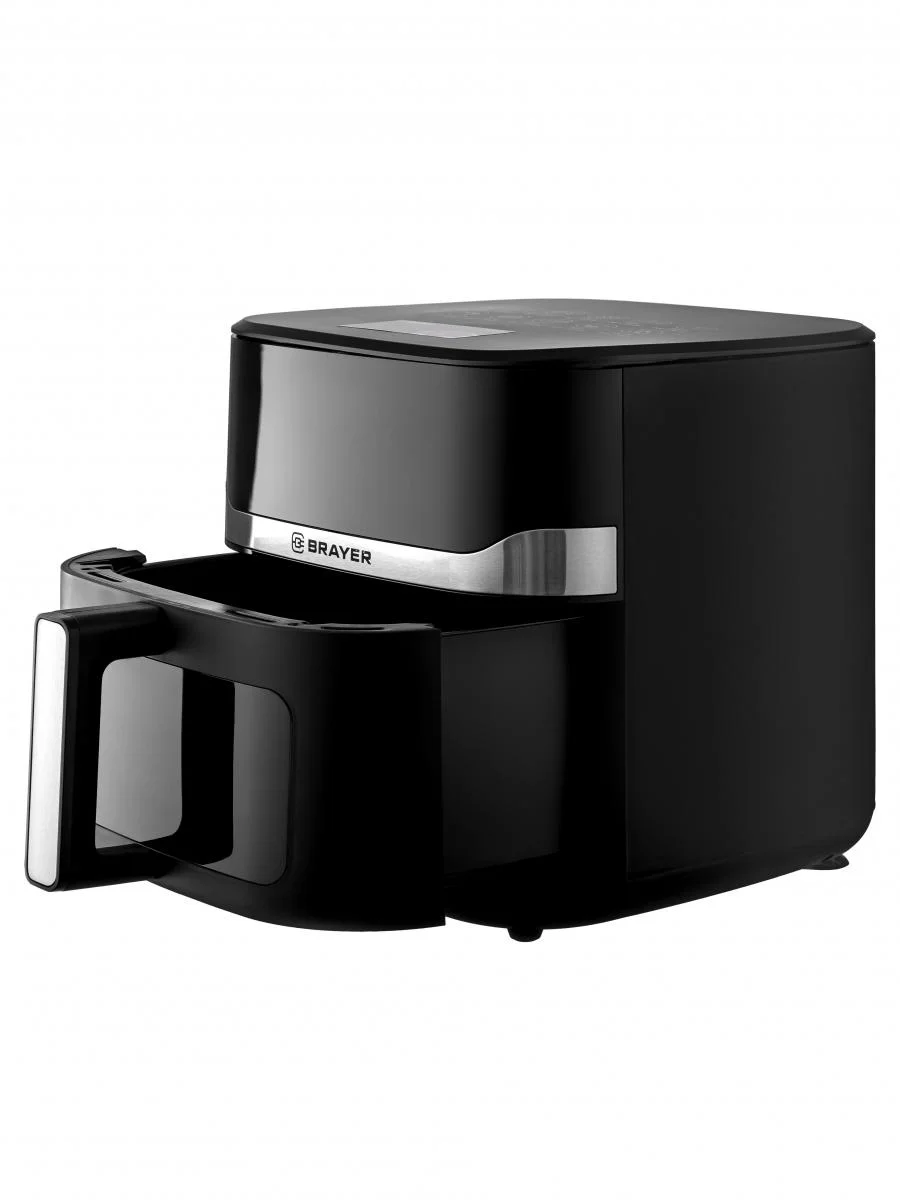 Аэрогриль BRAYER BR2040, 1800 Вт,10 л, t. 200С, съемная решетка, таймер, LCD-дисплей, 12 программ
