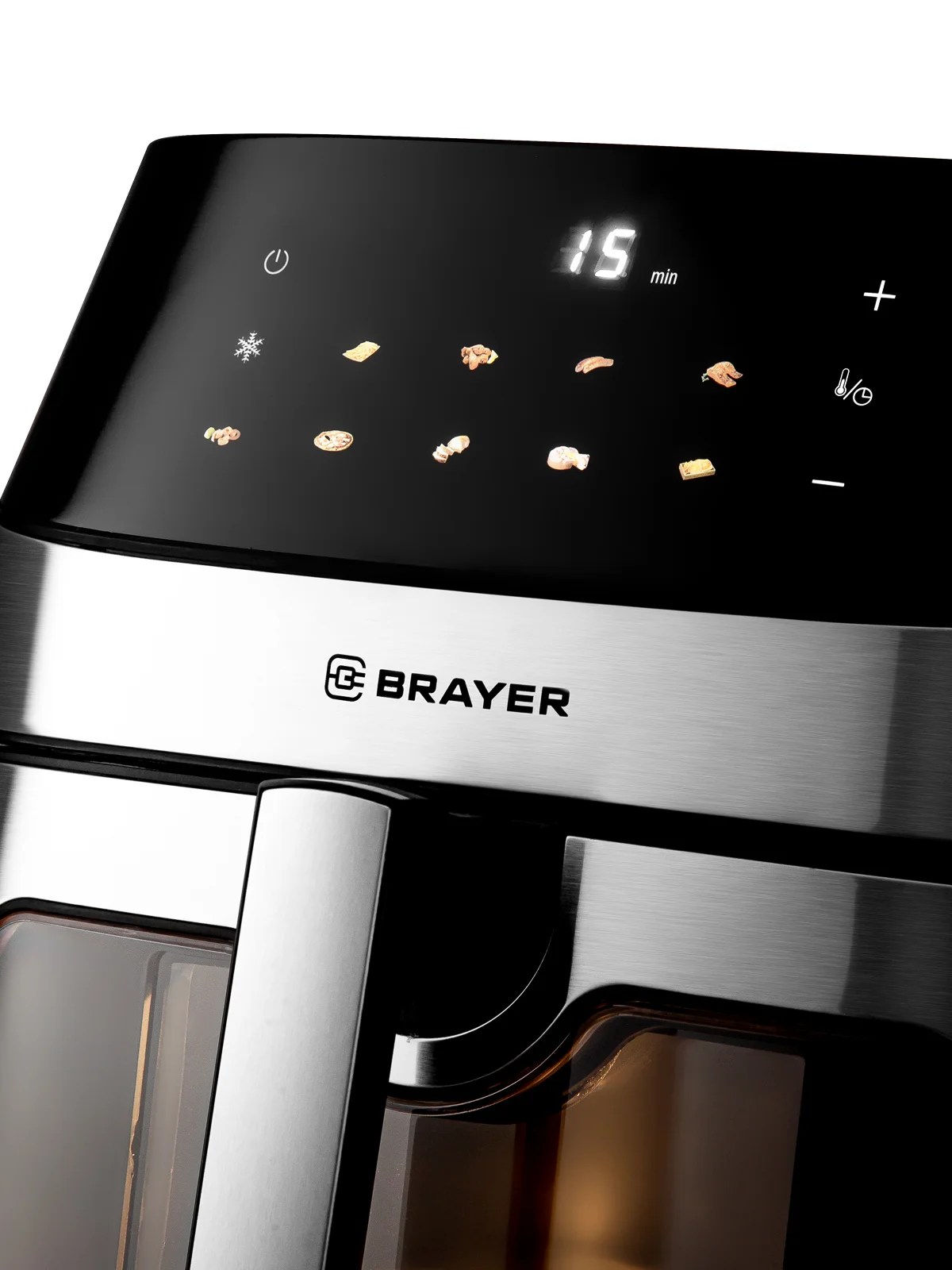 Аэрогриль BRAYER BR2044, 2200 Вт,8 л, t. 200С, 2 тэна, таймер, LED-дисплей, 10 программ
