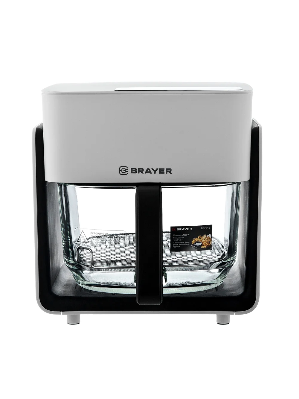 Аэрогриль BRAYER BR2046,1050 Вт,4,2 л, t. 200С, съемная решетка, таймер, LCD-дисплей, 5 программ