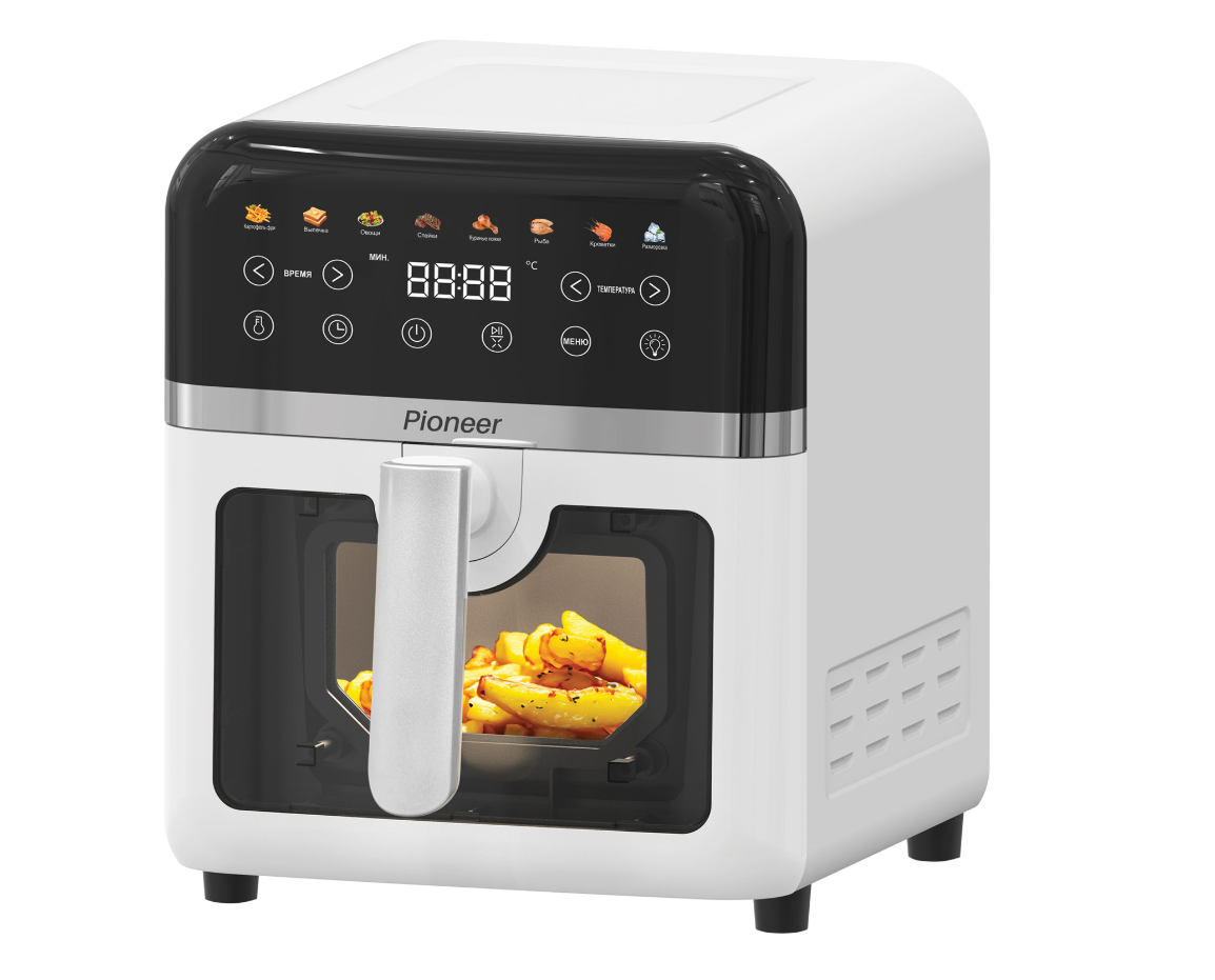 Аэрогриль Pioneer SM520D white 1850Вт 8 литров, 8 программ, таймер 60 минут  °С: 40-200 ХИТ ПРОДАЖ!!