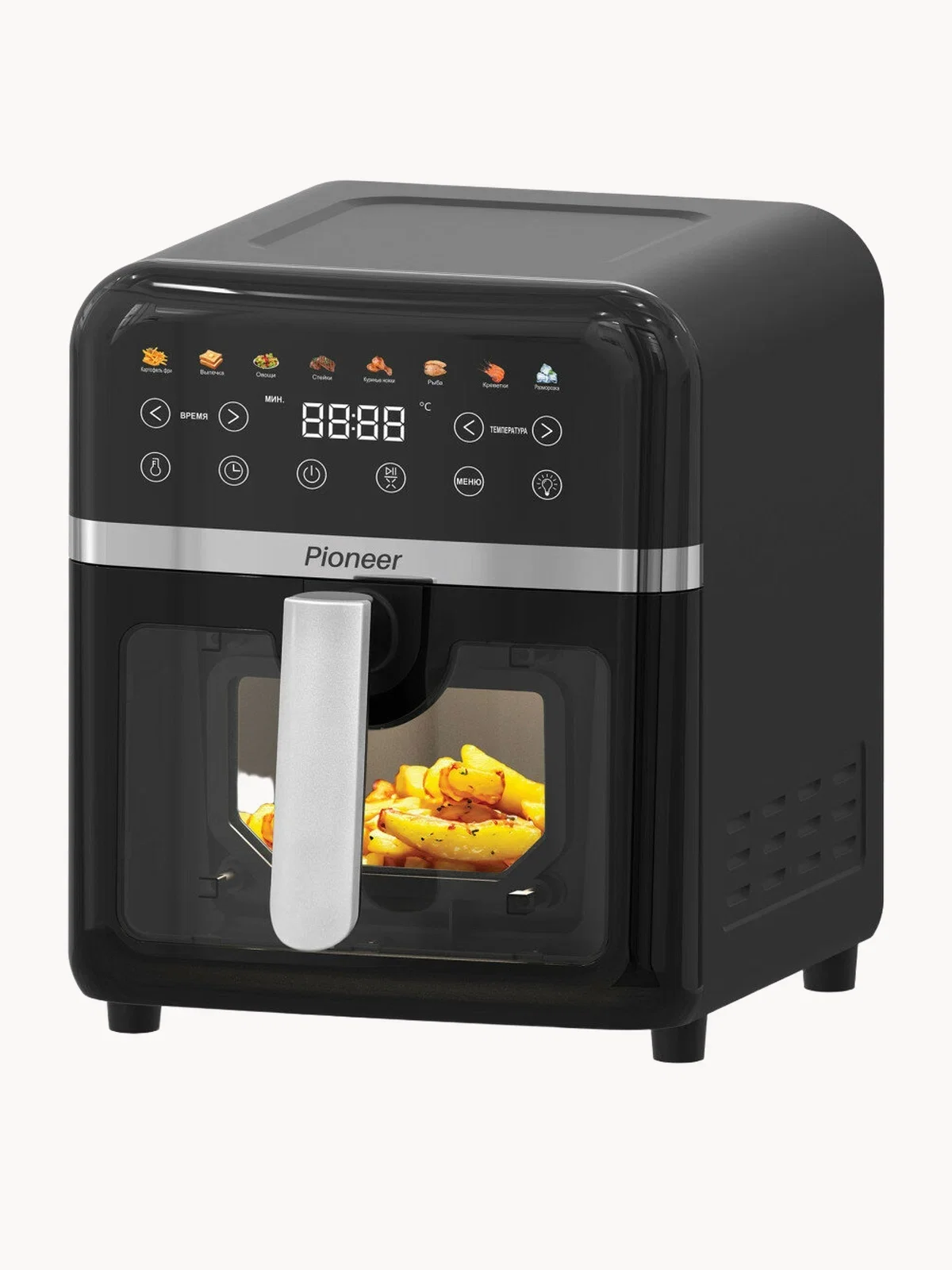 Аэрогриль Pioneer SM520D white 1850Вт 8 литров, 8 программ, таймер 60 минут  °С: 40-200 ХИТ ПРОДАЖ!!