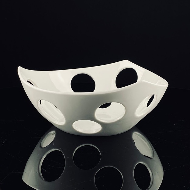 LENARDI BIANCO Фруктовница 25,5см в под.уп.(х8)Фарфор