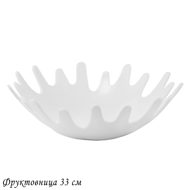 LENARDI BIANCO Фруктовница 33см в под.уп.(х4)Фарфор