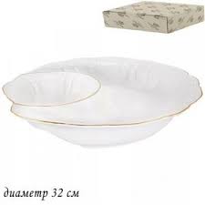 LENARDI MARIA GOLD Менажница 32см в под.уп.(х8) Фарфор