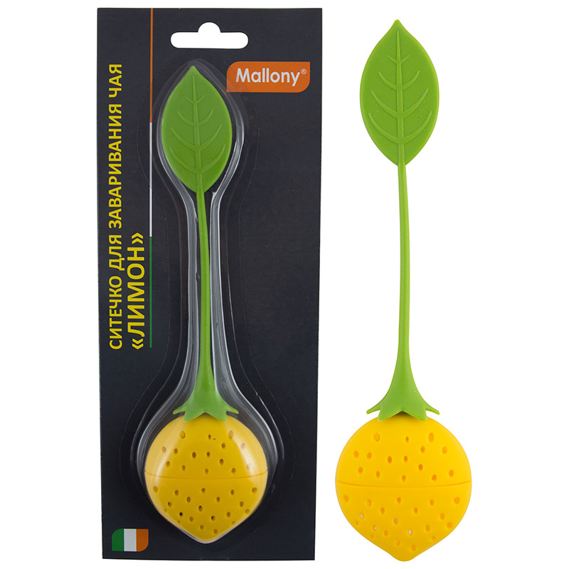 СКР Ситечко для заваривания чая "Лимон" TI-Lemon, р-р 15*3,5 см (силикон)