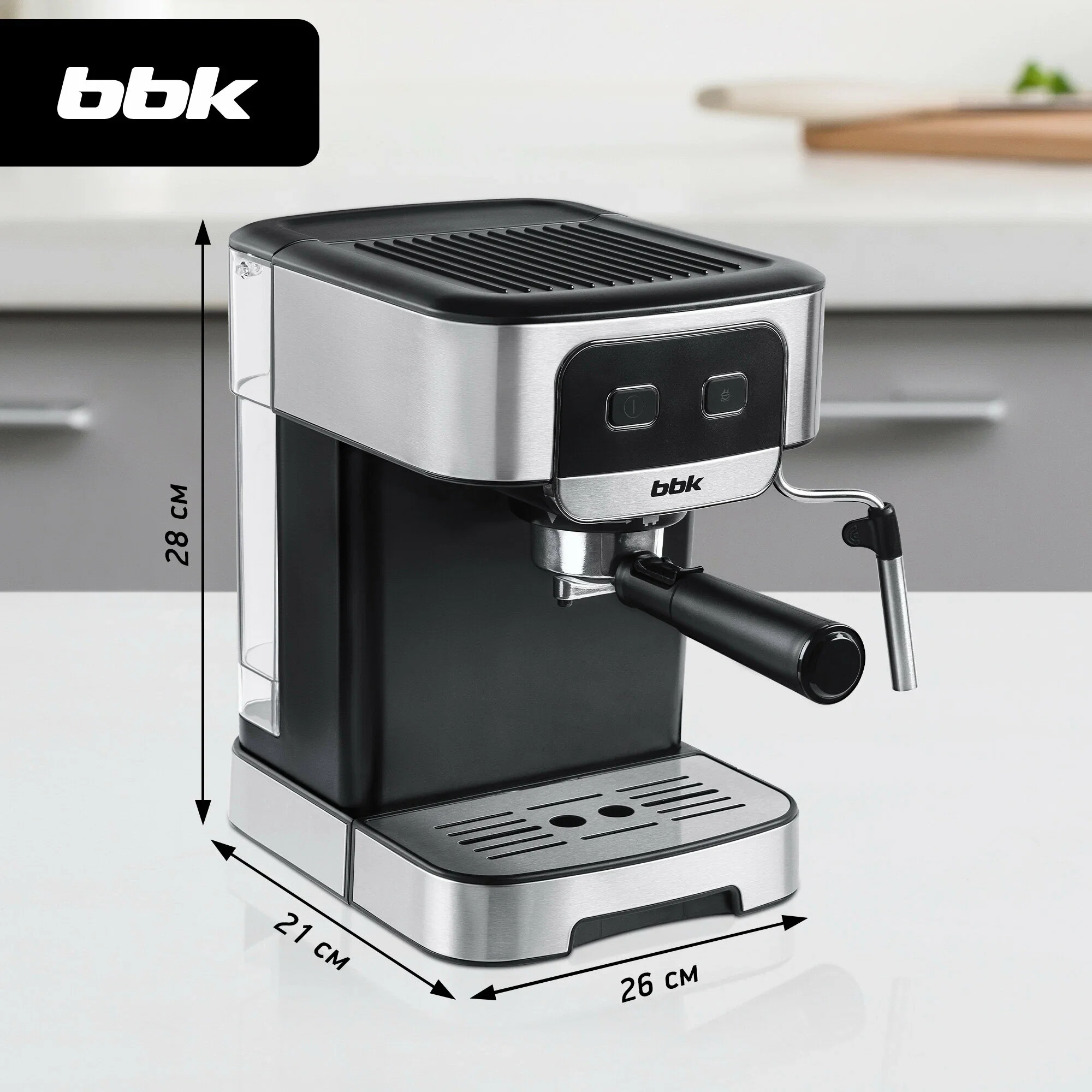 Кофеварка BBK BCM1500 (черный/нержавеющая сталь)