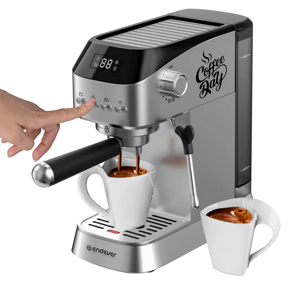 Кофеварка Endever Costa-1089, стальной/черный