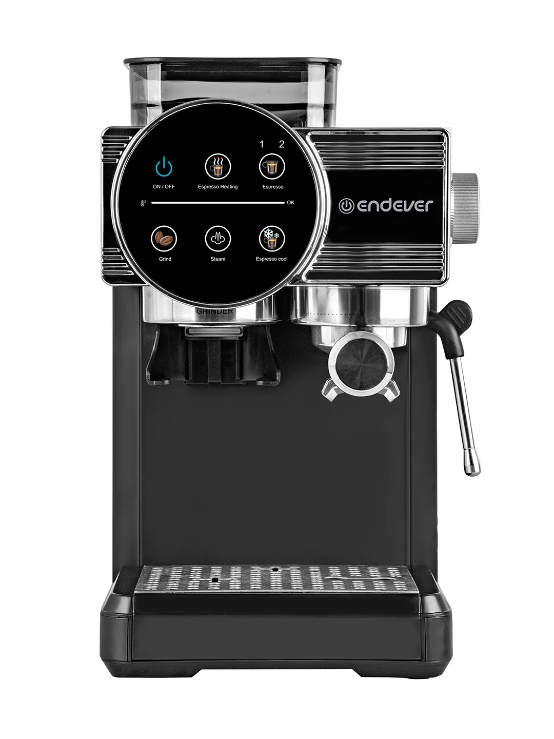 Кофеварка Endever Costa-1093, черная/стальной