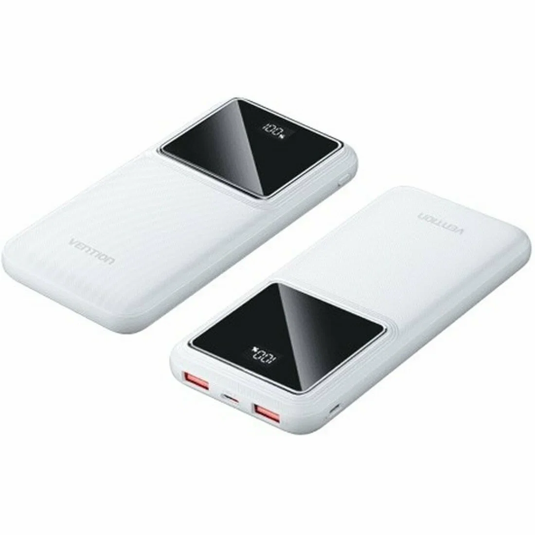 Портативный аккумулятор Vention 10000mAh(M/C-A/A)22.5W белый с LED Дисплеем