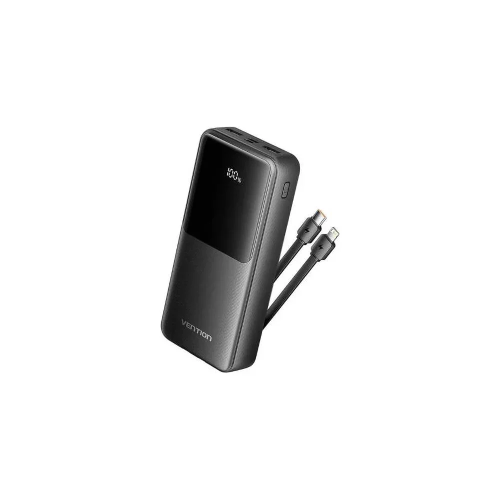 Портативный аккумулятор Vention 20000mAh(M/C-A/A)22.5W Черный с LED Дисплеем