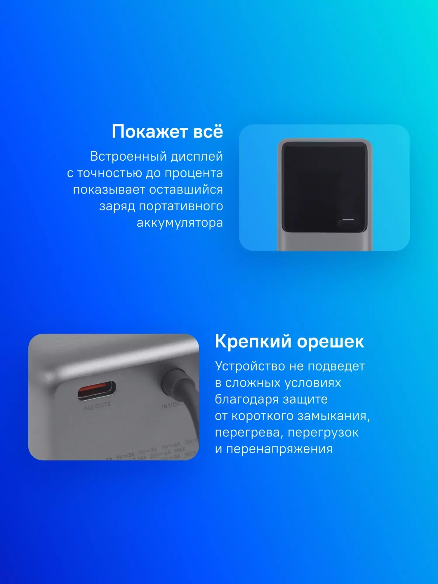 Портативный аккумулятор Xiaomi BHR9361GL 10000mAh QC/PD 165W 6A USB-C серый