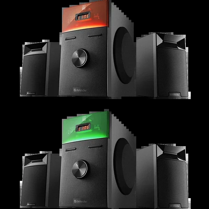 Defender Акустическая 2.1 система Tresor 50Вт, BT/FM/USB/AUX/RC/Light