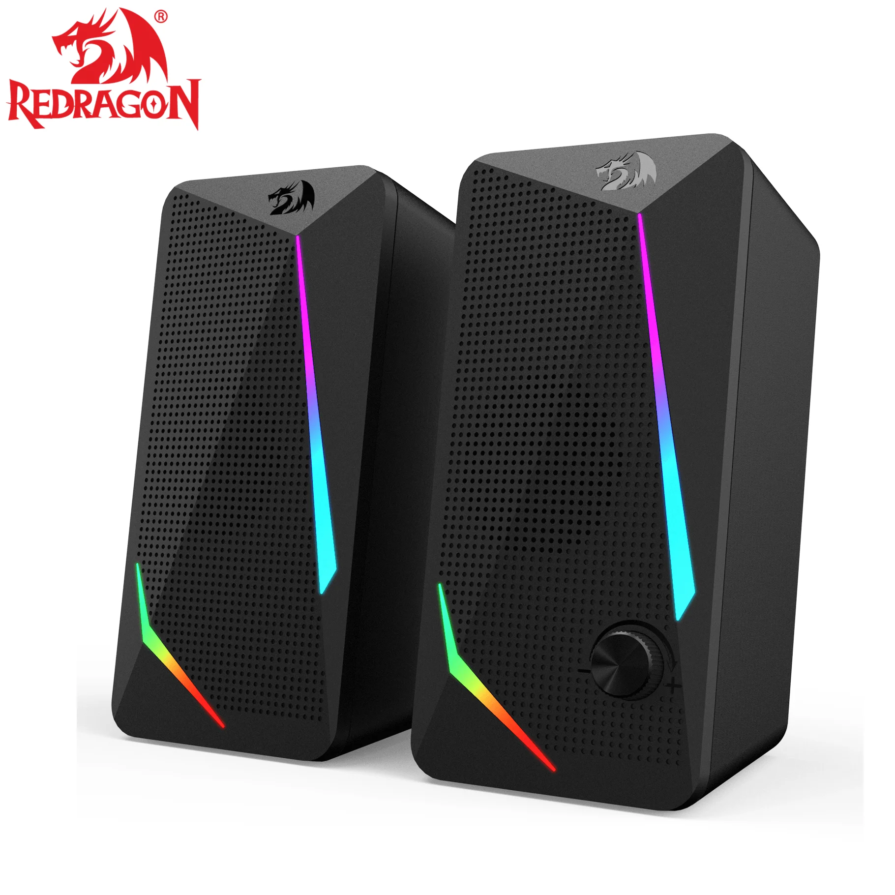 Redragon Акустическая 2.0 система Waltz черн,6 Вт,RGB,USB+3.5 jack