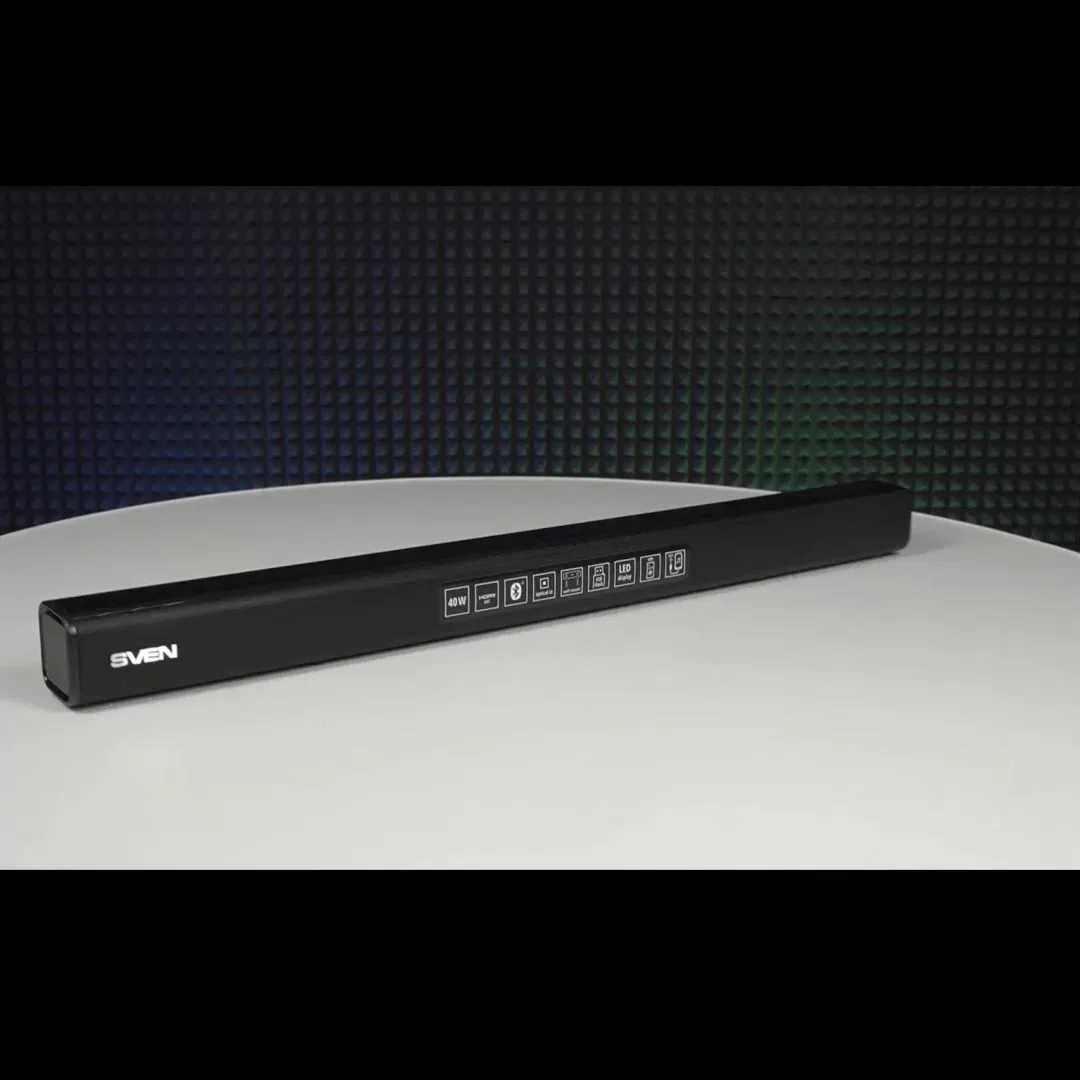 SVEN Саундбар SB-2040A, черный (40 Вт, Bluetooth, HDMI, ПДУ, Optical, USB, дисплей)