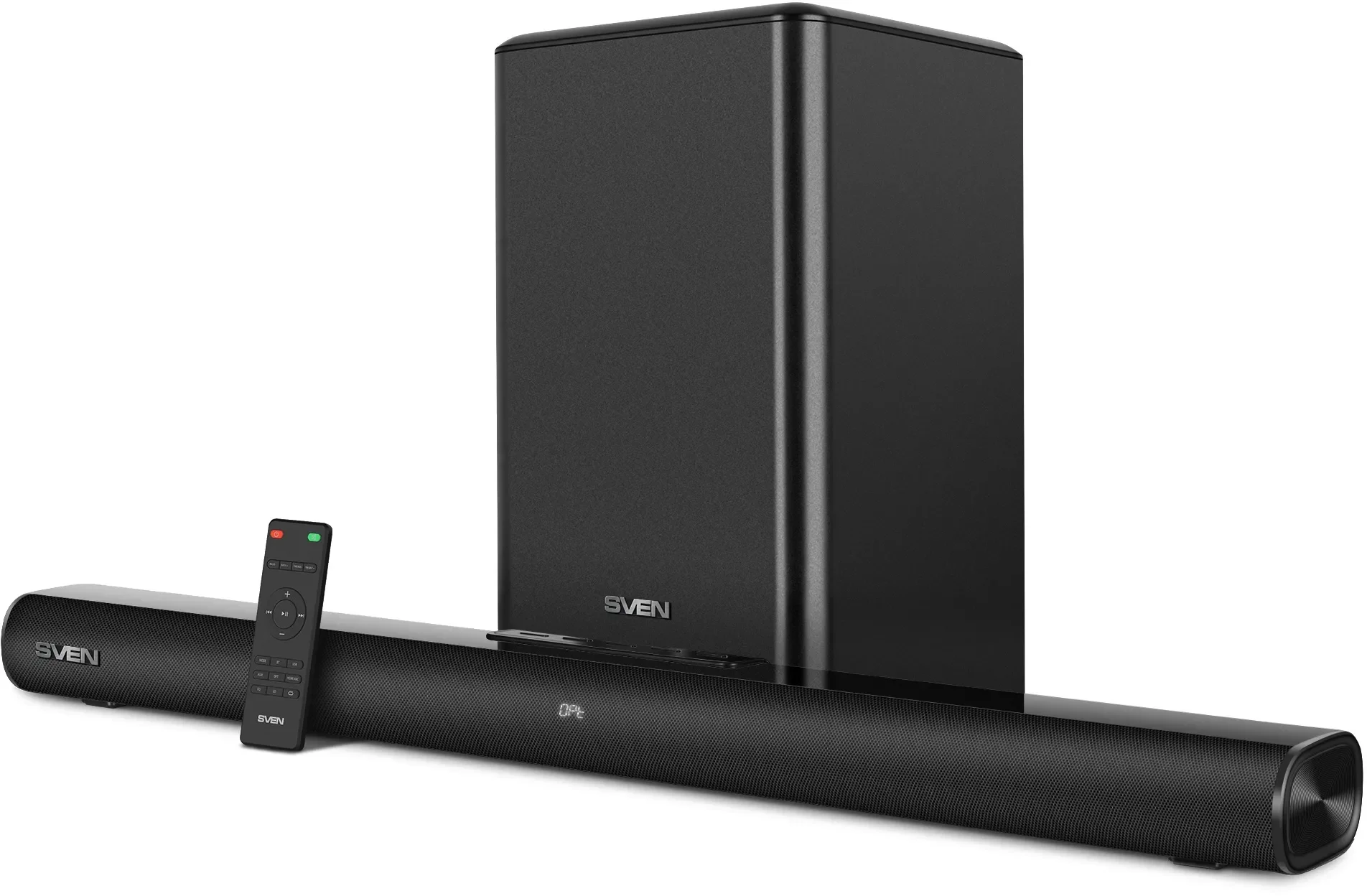 SVEN Саундбар SB-2200D, черный (300Вт, DD, BT, HDMI, ПДУ, Optical, USB, дисплей, беспроводной сабвуфер)