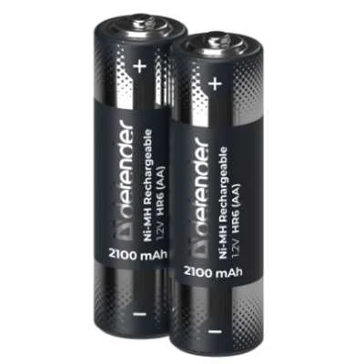 Defender Аккумуляторная батарея HR6-2BL 2100 mAh АА, Ni-MH, блистер, 2 шт.
